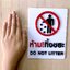 "ป้ายห้ามทิ้งขยะ"สวยๆ สไตล์โมเดิร์น มินิมอล ป้าย DO NOT LITTER