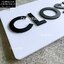 ป้ายเปิดปิดร้าน OPEN-CLOSE ป้ายสีดำลายขาวสวยเรียบง่าย ป้ายหน้าร้านอะคริลิค สไตล์โมเดิร์น มินิมอล มูจิ
