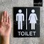 ป้ายห้องนำ้รวมหญิงชาย สไตล์หรูหรา ป้ายTOILET ป้ายห้องน้ำสวยนูนมีมิติ สไตล์โมเดิร์น มินิมอล