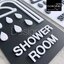 ป้ายห้องอาบน้ำ Shower Room ป้ายสัญลักษณ์ห้องนำ้ นูนสวยมีมิติ สไตล์โมเดิร์น มินิมอล ลอฟท์