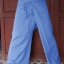 กางเกงชาวเล กางเล กางเกงสะดอ เตี่ยวสะดอ กางเกงสะปา สีฟ้า Fisherman pants