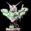 [PO]1/35 RX-0 Unicorn Gundam Head Bust (GreenPsychoFrame)[งานจีนYihui]