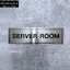 ป้าย SERVER ROOM ป้ายห้องเซิร์ฟเวอร์ ป้ายสแตนเลส สวยทนทาน สไตล์โมเดิร์น มินิมอล มูจิ
