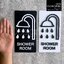 ป้ายห้องอาบน้ำ Shower Room ป้ายสัญลักษณ์ห้องนำ้ นูนสวยมีมิติ สไตล์โมเดิร์น มินิมอล ลอฟท์
