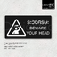 ป้ายระวังศีรษะ BEWARE YOUR HEAD ป้ายเตือนระวังศีรษะ ป้ายสัญลักษณ์ สไตล์โมเดิร์น มินิมอล