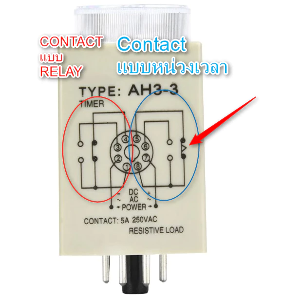 CKC Timer AH3-3 220V ไทม์เมอร์ ฟรีซ็อกเก็ต ช่วงเวลา 30 นาที Delay-ON Delay-OFF
