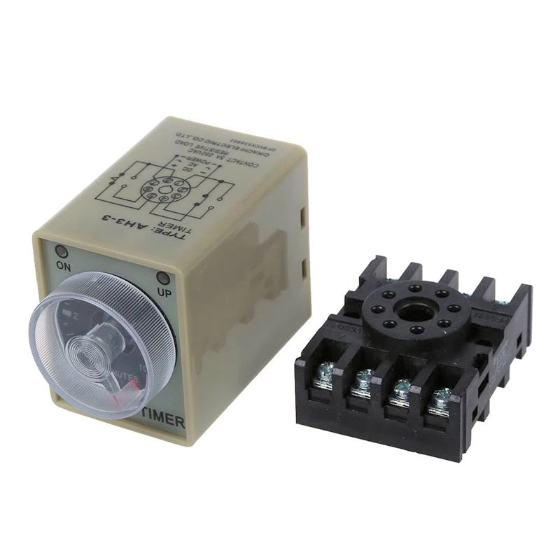 CKC Timer AH3-3 220V ไทม์เมอร์ ฟรีซ็อกเก็ต ช่วงเวลา 30 นาที Delay-ON Delay-OFF
